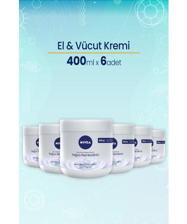 NIVEA Hand and Body Intensive Moisturizing Care Cream 400 ml x 6 Pieces