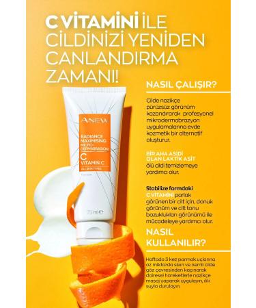 Avon Anew Brightening Face Scrub with Vitamin C 75ml + Toner 200ml - Buy Online on GoSupps.com