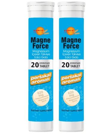Force Nutrition Magne Force Magnesium Citrate 2x20 Effervescent Tablets Orange Flavored Magnesium Citrat