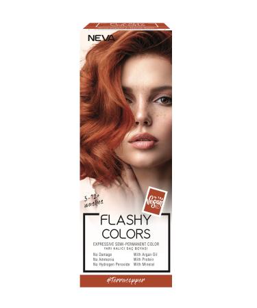 Neva Flashy Colors Semi Permanent Hair Dye Terra Copper / Earth Copper 100 ml
