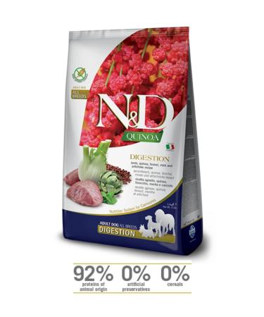 N & D Quinoa Digestion Lamb Grain-Free Lamb Meat Digestive System All Breeds Dog Food 800 gr