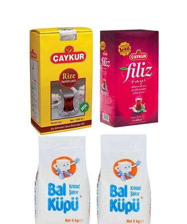 aykur Filiz + Rize Tourist (1000)gr +gold Cube Granulated Sugar 10 Kg