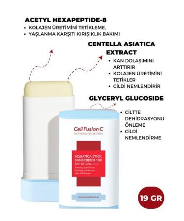 Cell Fusion C Aquatica Moisturizing High Protection Stick Sun Cream 19 gr - Buy Online on GoSupps.com
