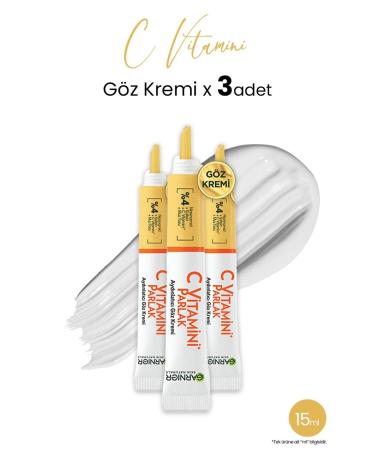Garnier Brightening Eye Cream Vitamin C 15 ml x 3 Pcs
