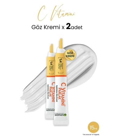 Garnier Brightening Eye Cream Vitamin C 15 ml x 2 pieces