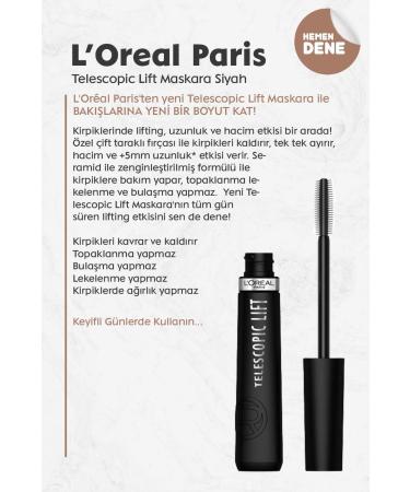 L'Oreal Paris Telescopic Lift Mascara Black - Buy Online on GoSupps.com
