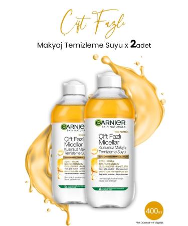 Garnier Micellar Cleansing Water Dual Phase Argan 400 ml x 2 Pieces