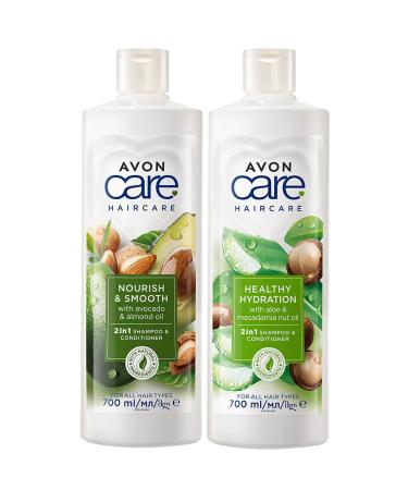 Avon Care Avocado Almond and Aloe Vera Macadamia Extract Shampoo and Conditioner Bundle