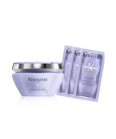 Kerastase Blond Absolu - Silver Mask for Blonde and Grey Hair 200 ml + Blond Absolu Shampoo 3 x 10 ml