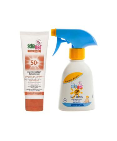 Sebamed Spf 50+ Sun Cream 75 ml + Baby Sun Spray Spf 50 200 ml 7777777175530