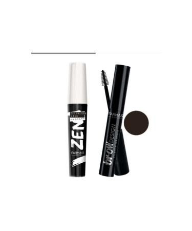 Farmasi Zen Mascara Black + Eyebrow Mascara (Dark Brown) 8 ml. - Buy Online on GoSupps.com