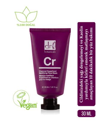 Dr. Botanicals Charcoal Nourishing and Mattifying Face Mask 30 Ml