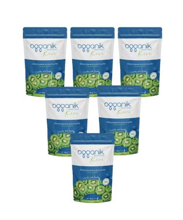 ogganik 6 Pack Freeze Dried Kiwi Chips - Freeze Dried Kiwi 6x30gr
