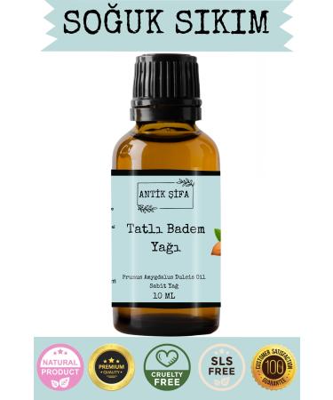 Ancient Healing 0 Pure Sweet Almond Oil - 10 ml (Cold Pressed)