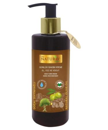 Ilgaz Naturix Organix Naturix - Natural Olive Oil Daily Care Cream Hand Face and Body - 250ml