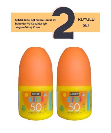 SENCE Kids Spf 50 Roll-on 50 Ml 2 Boxed Advantageous Set | Vegan Sun Cream for Babies and Children