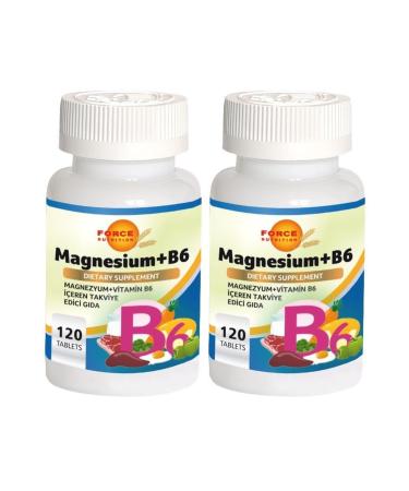 Force Nutrition Magnesium + Vitamin B6 Vitamin 2x120 Tablets Magnesium