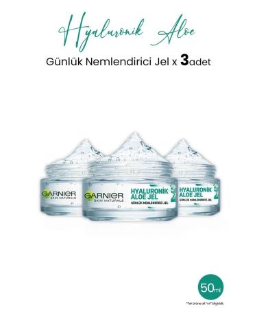 Garnier Daily Moisturizing Hyaluronic Aloe Gel 50 ml x 3 pcs