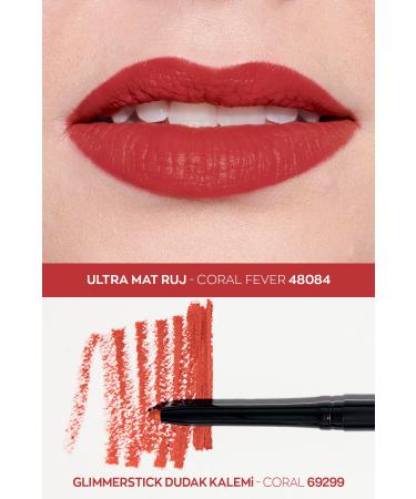 Avon Ultra Matte Lipstick Coral Fever and Glimmerstick Lip Pencil Coral Bundle - Buy Online on GoSupps.com