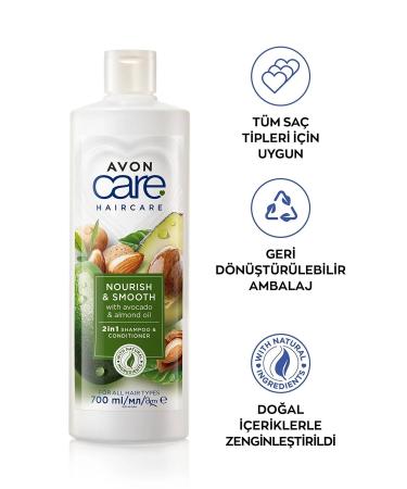 Avon Care Avocado and Almond Oil Shampoo and Conditioner 700 Ml. Duo Set - Buy Online on GoSupps.com