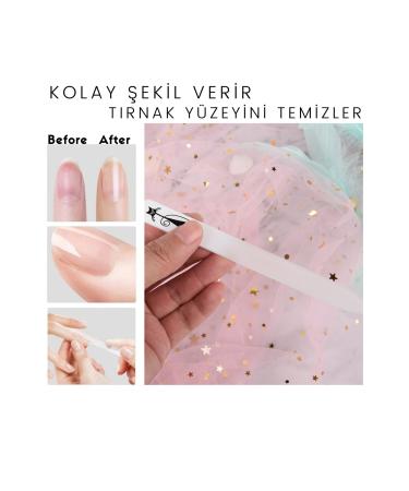 MutluBiD nya Nail Filing Tool Glass Material Polishing Manicure & Pedicure