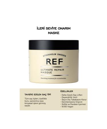 REF STOCKHOLM Ultimate Repair Masque 250 ml Nourishing and Repairing Care Mask for All Hair Types