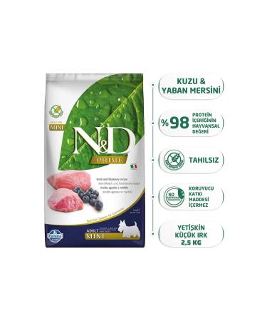 N & D Lamb Blueberry Grain Free Adult Mini Breed 7 Kg Dog Food