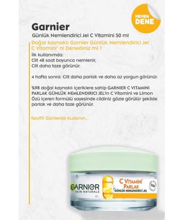 Garnier Daily Moisturizing Gel Vitamin C 50 ml - Buy Online on GoSupps.com