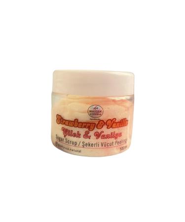 MHYSSA naturals Strawberry Vanilla Flavored Body Scrub -strawberry Vanilla Natural Sugar Body Scrub - Buy Online on GoSupps.com