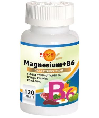 Force Nutrition Magnesium + Vitamin B6 Vitamin 120 Tablets Magnesium