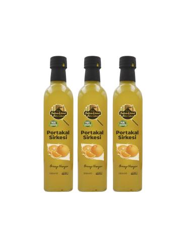 Historical SultanAhmet Spice Shop Orange Vinegar 0 Additive-Free 3-Piece Set (Naturally Fermented)