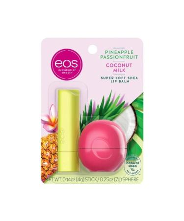 Eos Pineapple Passionfruit Stick 4g. & Coconut Milk Sphere Lip Balm 7g.