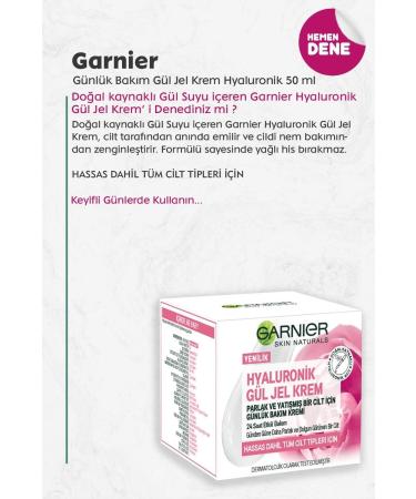 Garnier Daily Care Rose Gel Cream Hyaluronic 50 ml - Buy Online on GoSupps.com