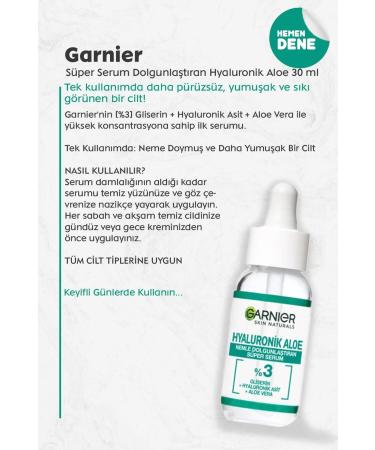 Garnier Super Serum Plumping Hyaluronic Aloe 30 ml - Buy Online on GoSupps.com
