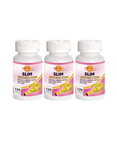 Force Nutrition Slim 3x120 Capsules Spirulina L-carnitine Nettle Mate Green Tea Chrome