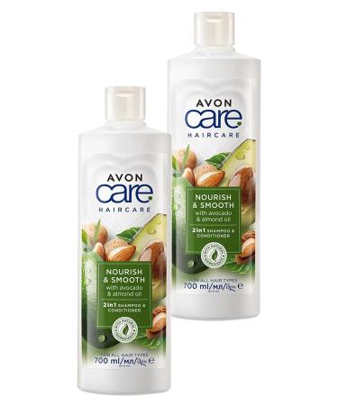 Avon Care Avocado and Almond Oil Shampoo and Conditioner 700 Ml. Duo Set