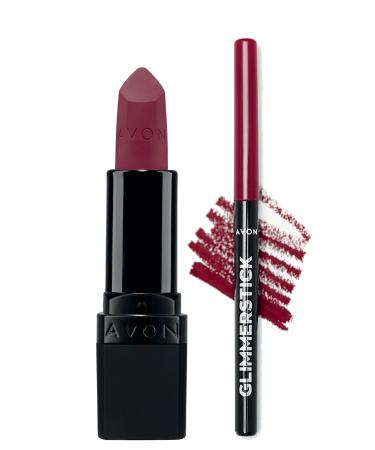 Avon Ultra Matte Lipstick Berry Blast And Glimmerstick Lip Pencil Chery Jubilee Pack