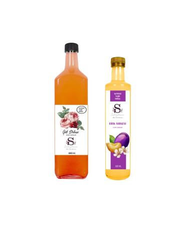 Suheylaana Natural Rose Vinegar 1000 Ml and Natural Plum Vinegar 500 Ml