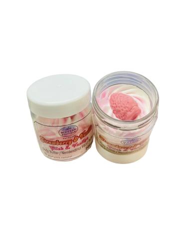 MHYSSA naturals Strawberry & Vanilla Body Butter / Moisturizing Natural Body Cream (Strawberry & Vanilla Flavored 200ml)