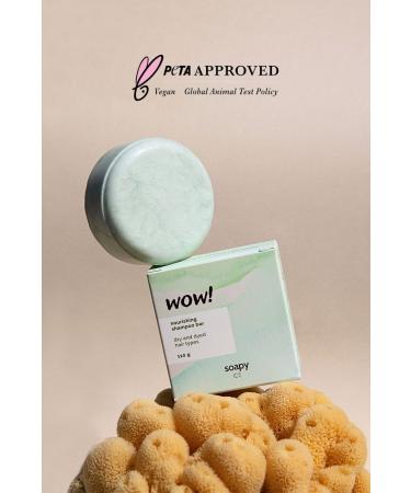 Soapy Co Wow! Nourishing Solid Shampoo - Dry Hair - 110 Gram Solid Shampoo Bar