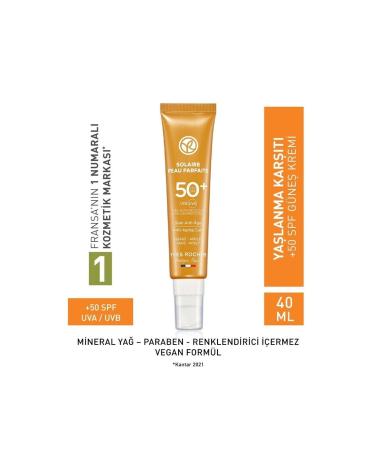 Yves Rocher 50 Spf Anti-Aging Sun Cream Your Skin and Youth Are Under Protection Against the Sun! 40 Ml