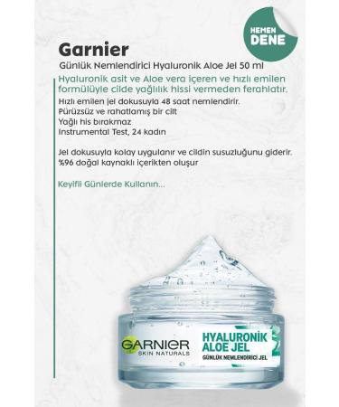 Garnier Daily Moisturizing Hyaluronic Aloe Gel 50 ml - Buy Online on GoSupps.com