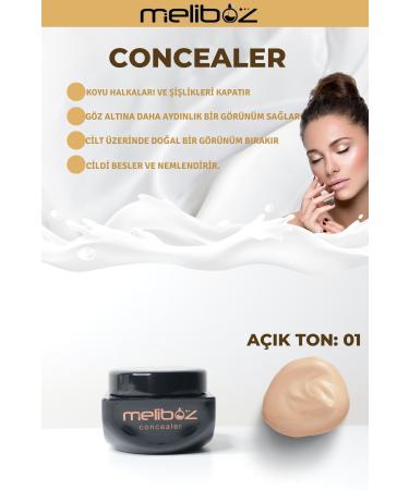 meliboz Salmon Concealer Concealer Cream 15ml Light Tone