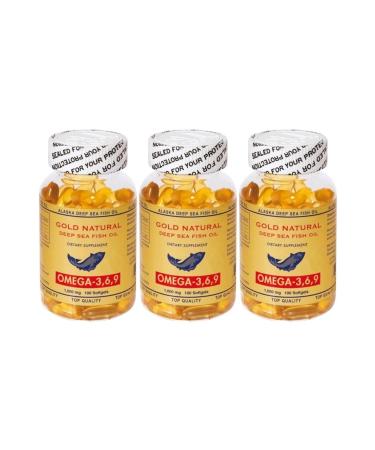 Gold Natural Omega 3-6-9 1000 Mg Fish Oil 3x100 Softgel