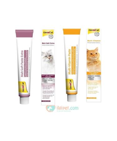 Gimcat Malt Soft Extra 100 gr + Multi-Vitamin 100 gr Cat Paste