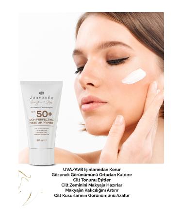 Jeuvenile SPF 50+ Skin Perfecting Primer Makeup Base - Pore Concealer Sunscreen (UVA-UVB Protection) - Buy Online on GoSupps.com