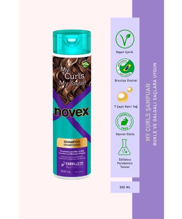 NOVEX My Curls - Curl Defining Shampoo with 7 Types of Nutri Oils and Cranberry 300ml -