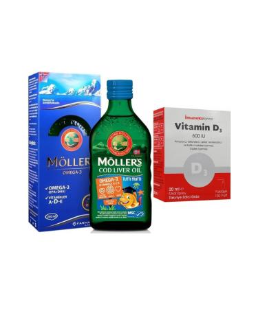 Mollers Mollers Tutti Frutti Omega 3 Fish Oil 250 ml Imuneks Farma Vitamin D3 600iu 20ml