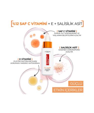L'Oreal Paris Revitalift Clinical Pure Vitamin C Brightening Tone-Equalizing Anti-Pore Serum 30 ml - Buy Online on GoSupps.com
