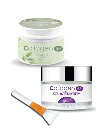 Collagen Life Collagen Clay Mask 125gr & Pore Tightening Collagen Cream 50ml - Buy Online on GoSupps.com